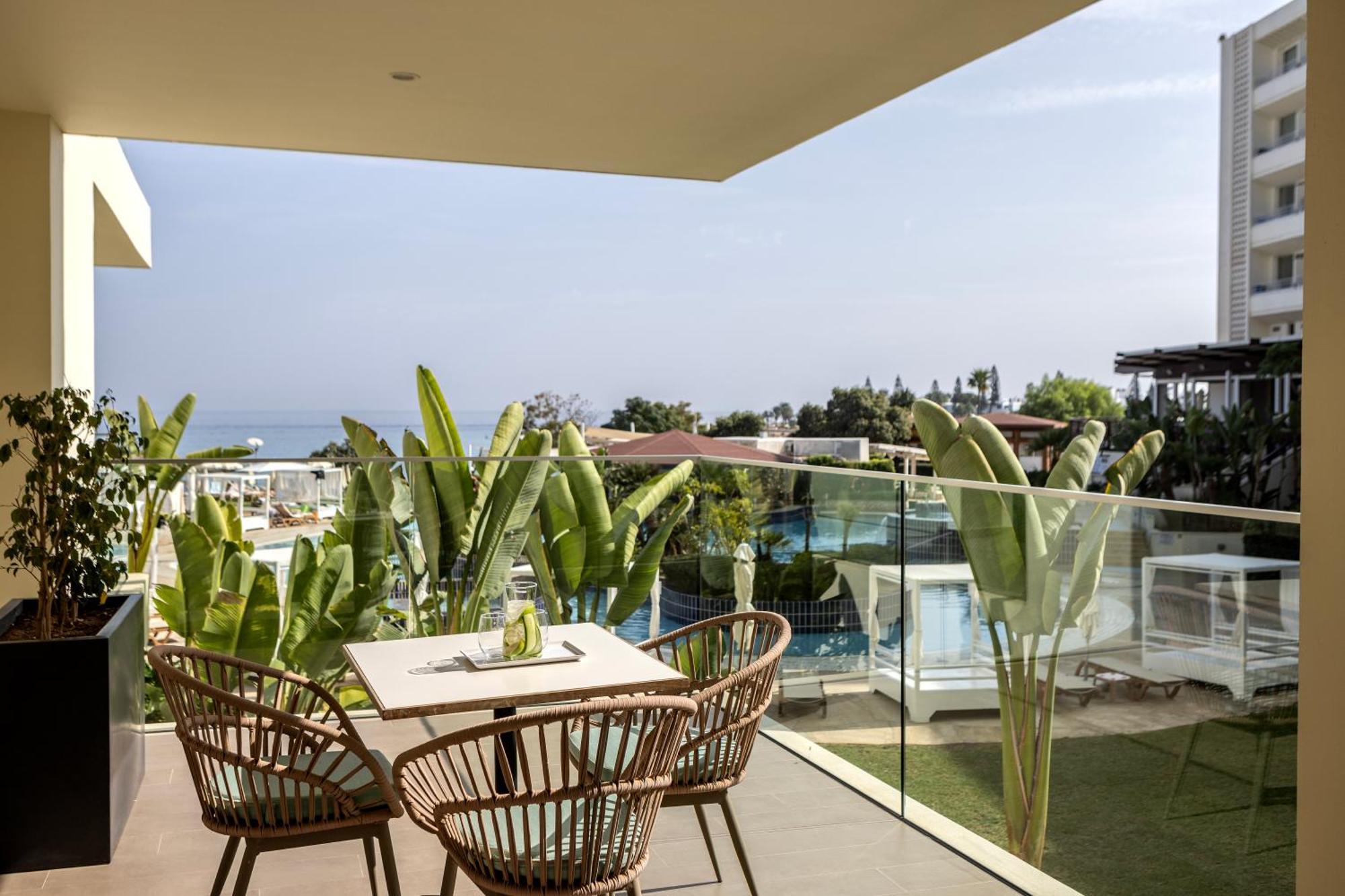 Capo Bay Hotel Protaras Luaran gambar The view from the balcony of a suite at the hotel